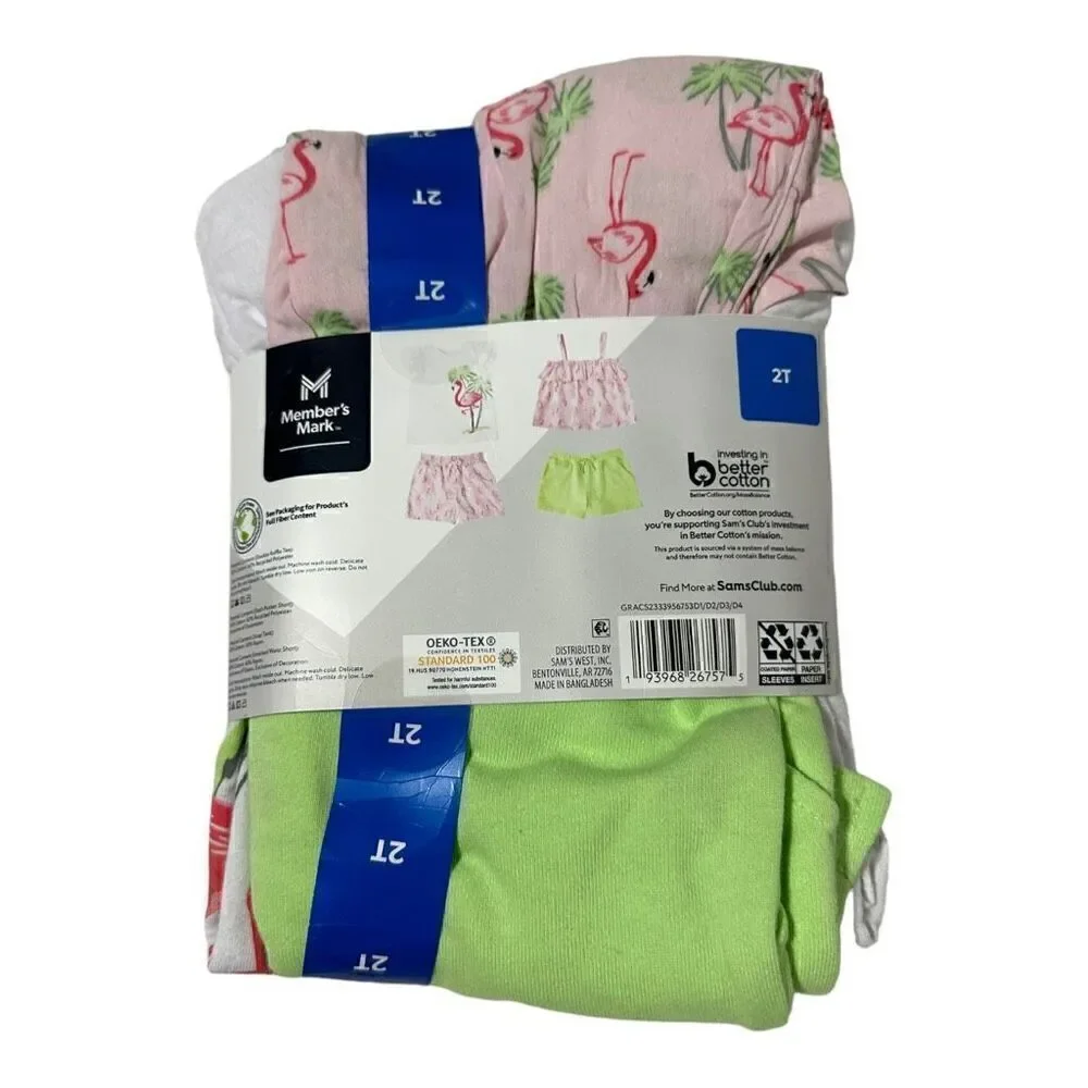 Member's Mark Girl's Infant/Toddler 4 Piece My Favorite Mix & Match Playwear Set